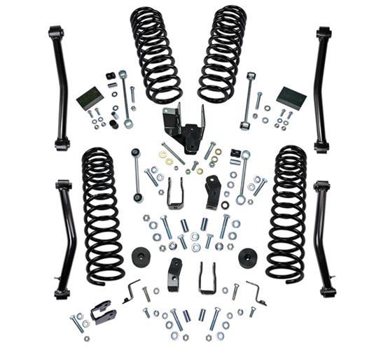 18-19 Jeep Wrangler JL 2 Door 4in Dual Rate Coil Lift Kit - Incl Rubicon w/ Shock Extensions